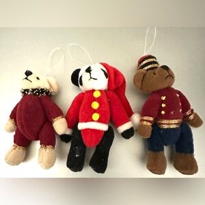 Russ Handmade Tiny Town Miniature Bear Fully Jointed Plush Ornament Stuffed